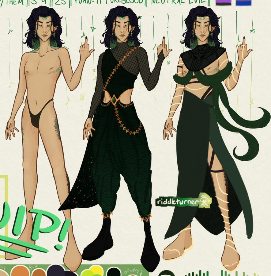 Time Character/Outfit Design, The Diamond Dating Sim, 2024